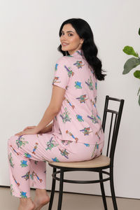 Zivame Toy Story Buttersoft Knit Poly Pyjama Set - Crystal Rose — thumbnail 4